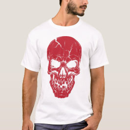Red Skull Horror Design, Creepy Gothic Artwork for Tシャツ