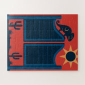 Red Sky Saloon Door Chameleon ジグソーパズル (横)