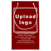 Red Small Size抱き枕上のビジネスブランド スモールペーパーバッグ (裏面)