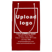 Red Small Size抱き枕上のビジネスブランド スモールペーパーバッグ (正面)