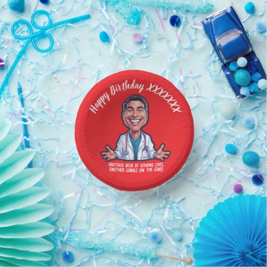 red smile DOCTORS BIRTHDAY PARTY ペーパーボウル (パーティー)
