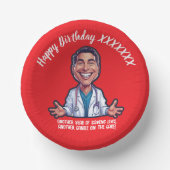 red smile DOCTORS BIRTHDAY PARTY ペーパーボウル (正面)