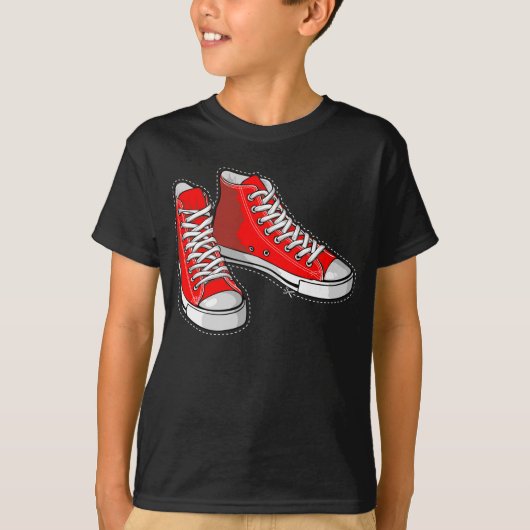 Red sneakers tシャツ (正面)