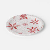 Red Snow on White Canvas  ペーパープレート (アングル)