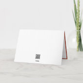 Red Snow on White Canvas Design Christmas Card サンキューカード (裏面)