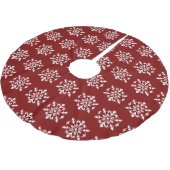 Red Snowflake Tree Skirt ブラッシュドポリエステルツリースカート (アングル)