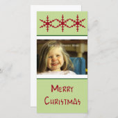 Red SnowFlakesカスタマイズ可能なフォトカード シーズンカード (正面/裏面)