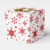 Red Snowflakes And Santa フェイバーボックス (正面サイド)