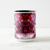 Red Snowman Snowflakes Holiday Mug マグカップ (中央)