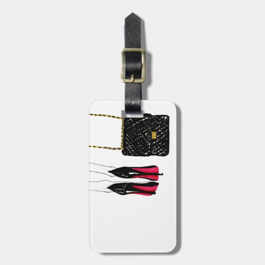 Red sole ラゲッジタグ (正面縦)