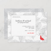 Red Songbird日付カードを保存 セーブザデート (正面/裏面)