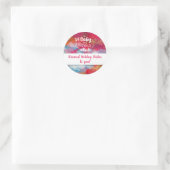 Red Sparkle抽象芸術アート外は寒い ラウンドシール (バッグ)