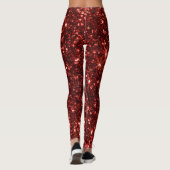 Red Sparkle Glitter Christmas Leggings レギンス (裏面)