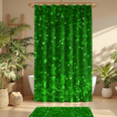 Red sparkling glitter pattern シャワーカーテン