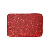 Red sparkling glitter pattern バスマット (正面)