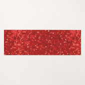 Red sparkling glitter pattern ヨガマット (正面(横))