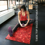 Red sparkling glitter pattern ヨガマット