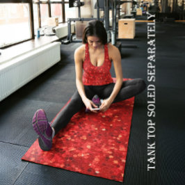 Red sparkling glitter pattern ヨガマット