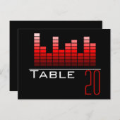 Red Spectrum Analyzerテーブル番号はがき ポストカード (正面/裏面)