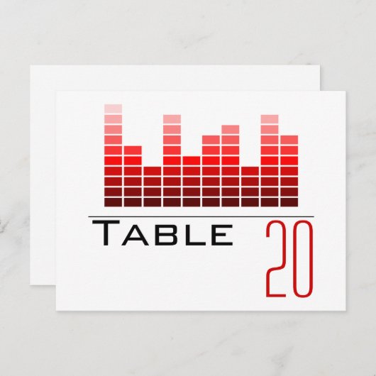 Red Spectrum Analyzerテーブル番号はがき ポストカード (正面/裏面)