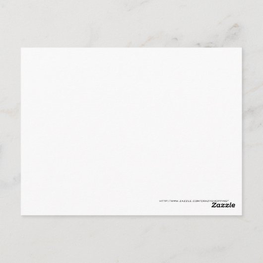 Red Spectrum Analyzerテーブル番号はがき ポストカード (裏面)