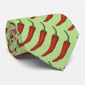 Red Spicy Hot Chili Chile Pepper Vegetable Veggie ネクタイ (ロール)