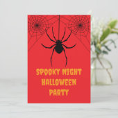 Red Spider Spooky Halloween Party Invitation (スタンド正面)