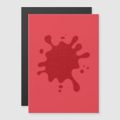 Red Splash on Tomato Red Magnetic Invite (Custom) マグネット招待状 (正面/裏面)
