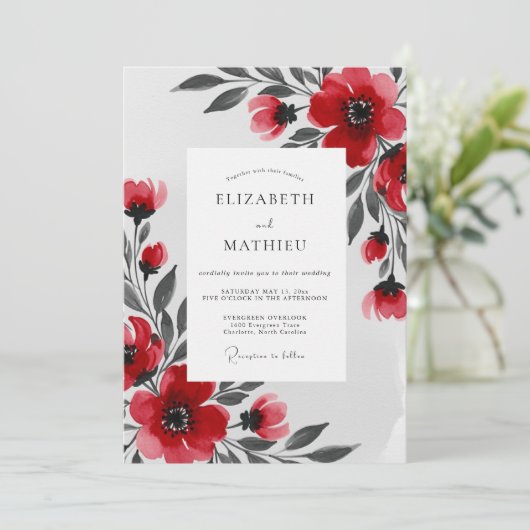 Red Splendid Winter Wedding 招待状 (スタンド正面)