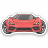 Red Sports Car シール (正面)