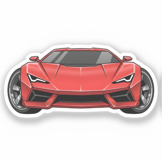 Red Sports Car シール (正面)