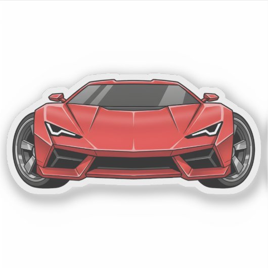Red Sports Car シール (正面)