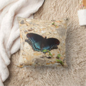 Red-Spotted Purple Butterfly Throw Pillow クッション (ブランケット)