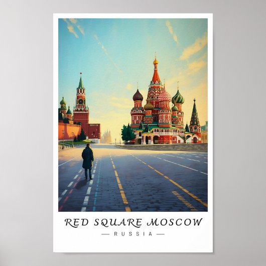 Red Square Moscow Russia Wall Art, Cityscape  ポスター (正面)