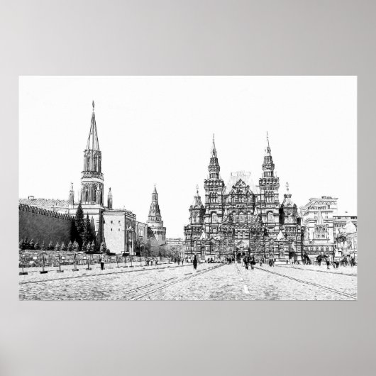 Red Square sketch ポスター (正面)