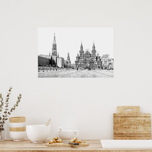 Red Square sketch ポスター (キッチン)