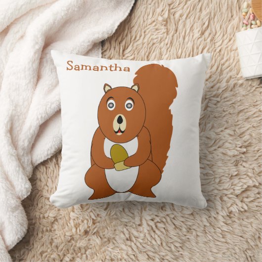 Red Squirrel Design Personalised クッション (ブランケット)