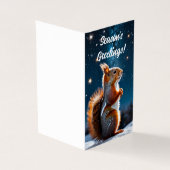 Red Squirrel in the Snow Holiday Christmas Card (外部)