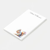 Red Squirrel Watercolor Wildlife Personalized ポストイット (アングル)