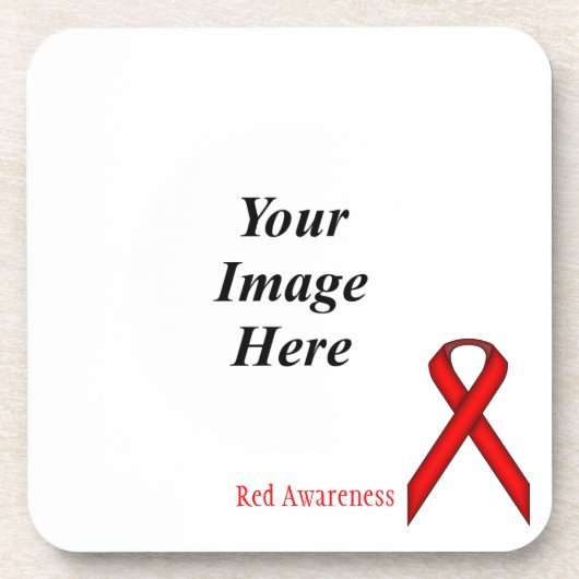 Red Standard Ribbon by Kenneth Yoncich コースター (正面)