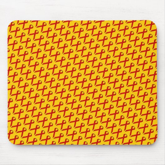 Red Standard Ribbon by Kenneth Yoncich マウスパッド (正面)
