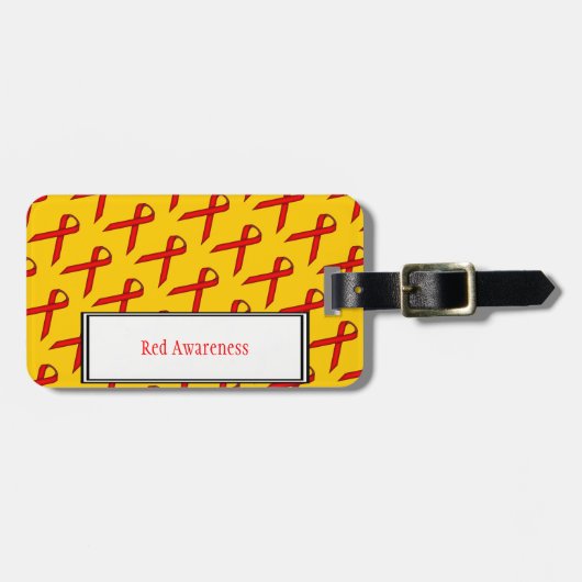 Red Standard Ribbon by Kenneth Yoncich ラゲッジタグ (正面横)
