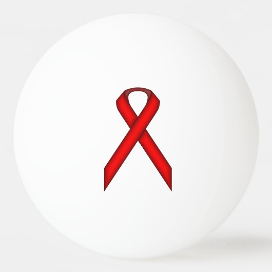 Red Standard Ribbon by Kenneth Yoncich 卓球ボール (正面)