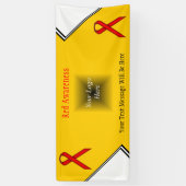 Red Standard Ribbon by Kenneth Yoncich 横断幕 (縦)
