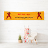Red Standard Ribbon by Kenneth Yoncich 横断幕 (インサイチュ)