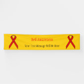 Red Standard Ribbon by Kenneth Yoncich 横断幕 (横)
