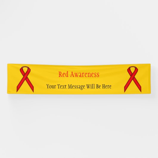 Red Standard Ribbon by Kenneth Yoncich 横断幕 (横)