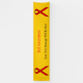 Red Standard Ribbon by Kenneth Yoncich 横断幕 (縦)