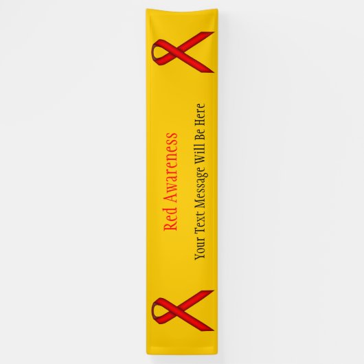 Red Standard Ribbon by Kenneth Yoncich 横断幕 (縦)