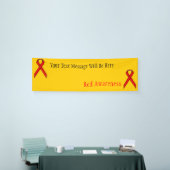 Red Standard Ribbon by Kenneth Yoncich 横断幕 (トレードショー)